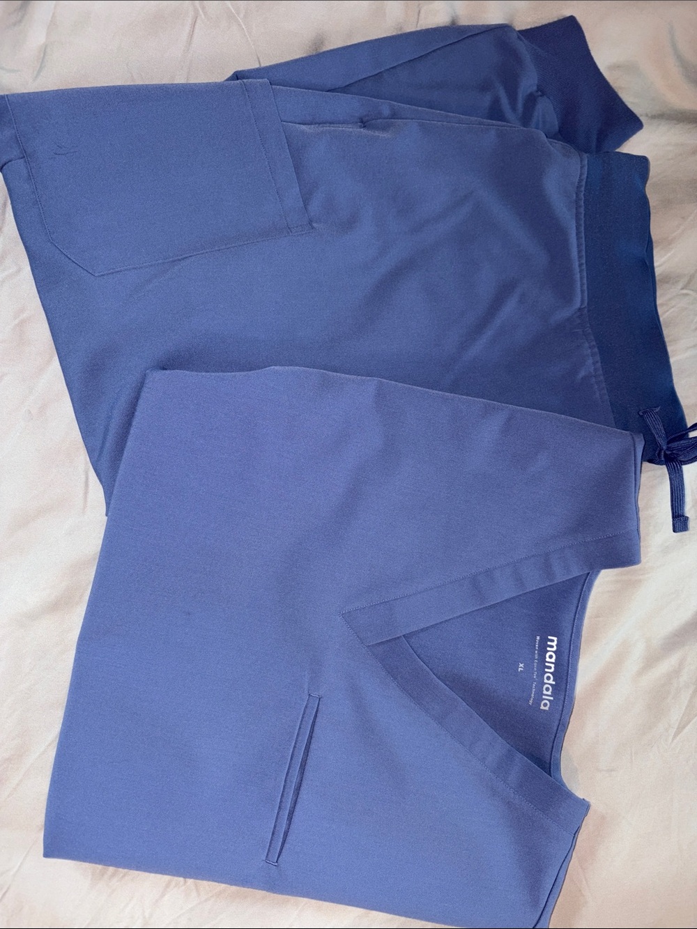 Women’s Scrub jogger Pants and Top in periwinkle Blue